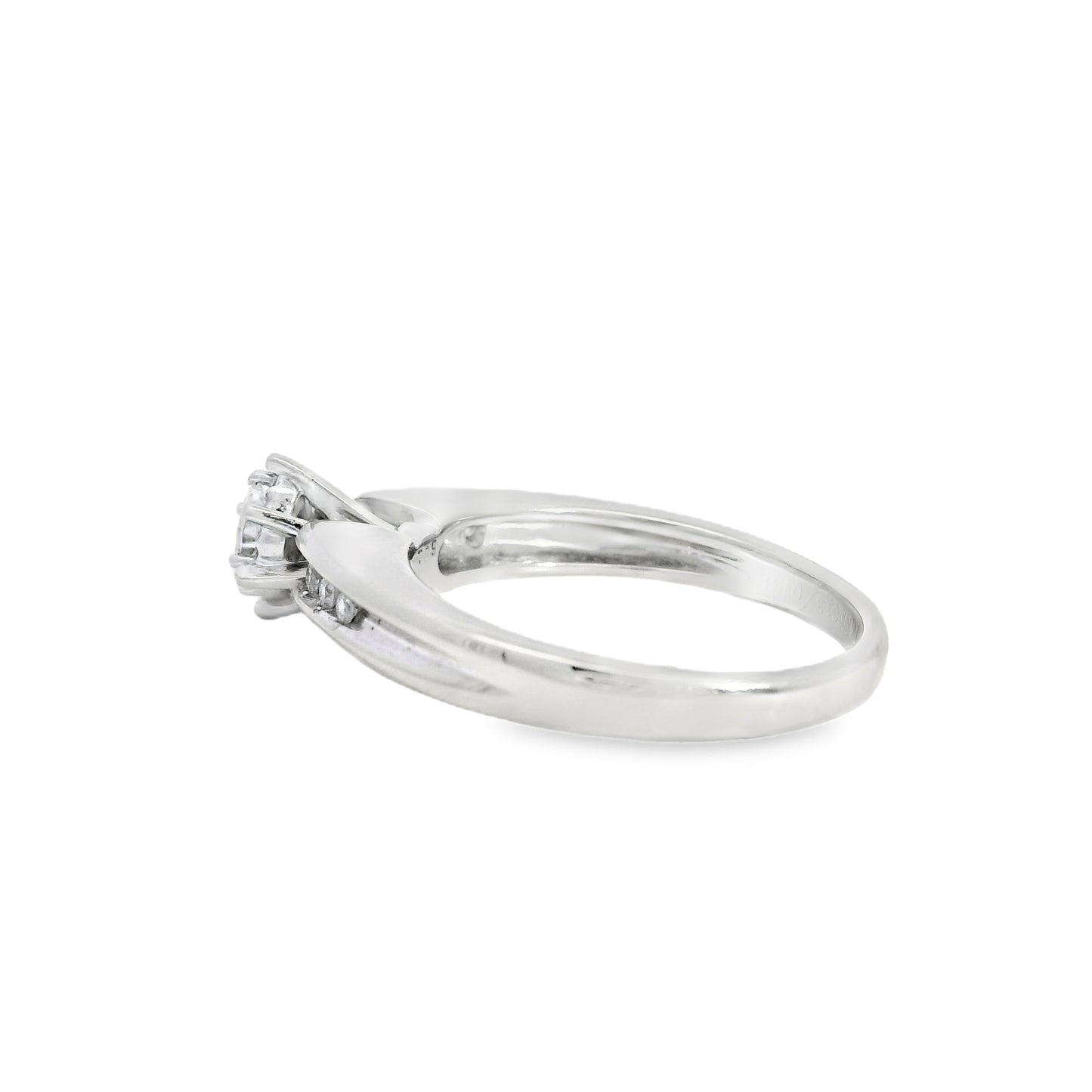 14k White Gold Marquise Cut Diamond Engagement Ring