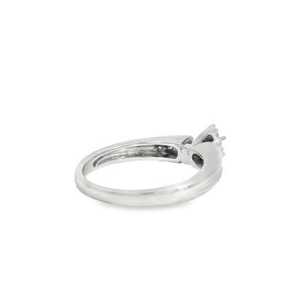 14k White Gold Marquise Cut Diamond Engagement Ring