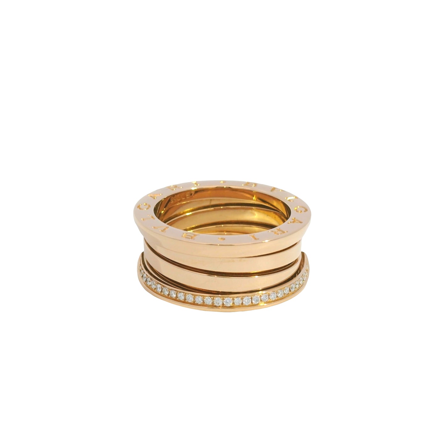 Bvlgari 18k Rose Gold 0.28ctw Diamond Ring