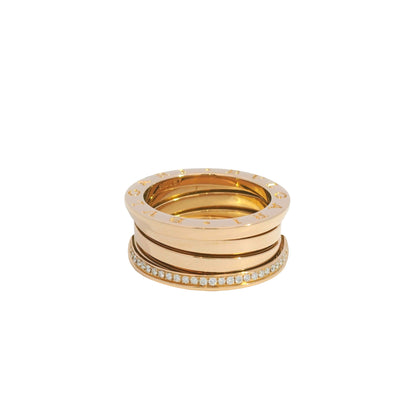 Bvlgari 18k Rose Gold 0.28ctw Diamond Ring