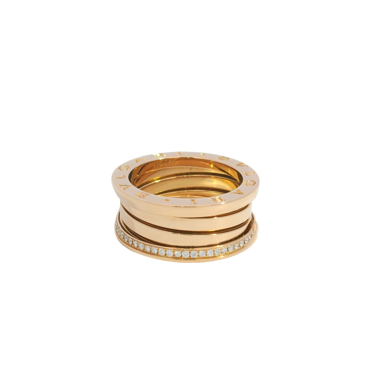Bvlgari 18k Rose Gold 0.28ctw Diamond Ring
