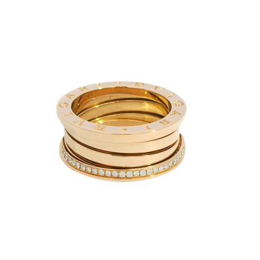 Bvlgari 18k Rose Gold 0.28ctw Diamond Ring