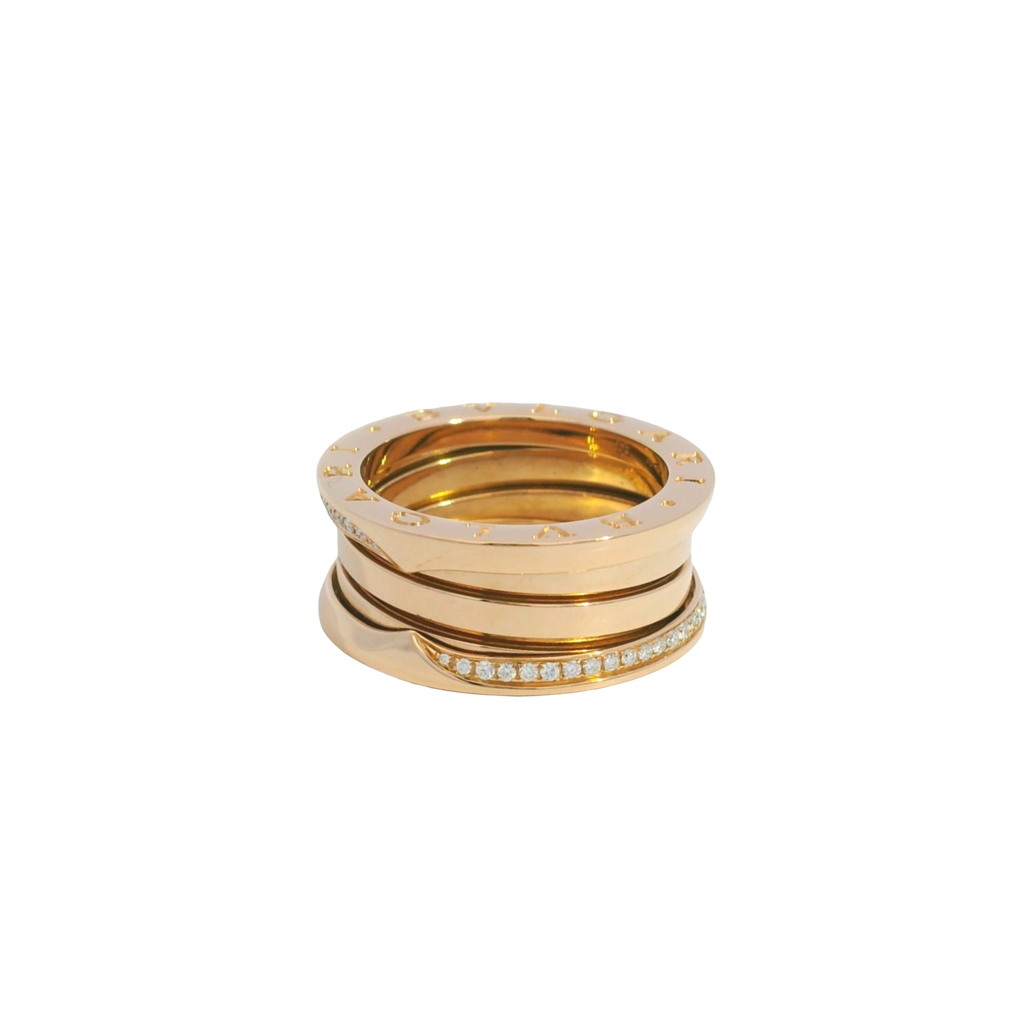 Bvlgari 18k Rose Gold 0.28ctw Diamond Ring