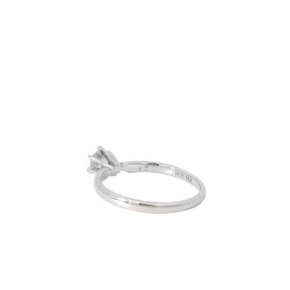 14k White Gold 0.46ct Round Brilliant Diamond Solitaire Engagement Ring