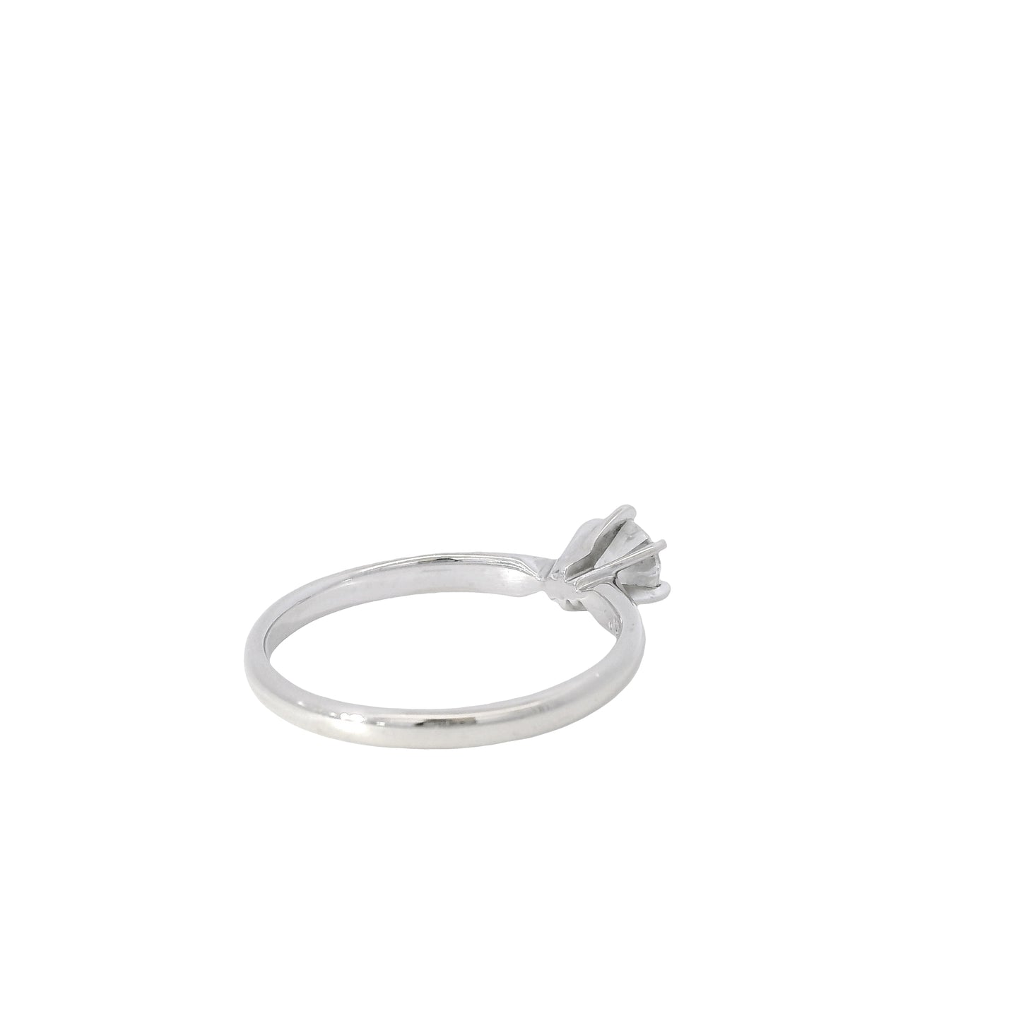 14k White Gold 0.46ct Round Brilliant Diamond Solitaire Engagement Ring