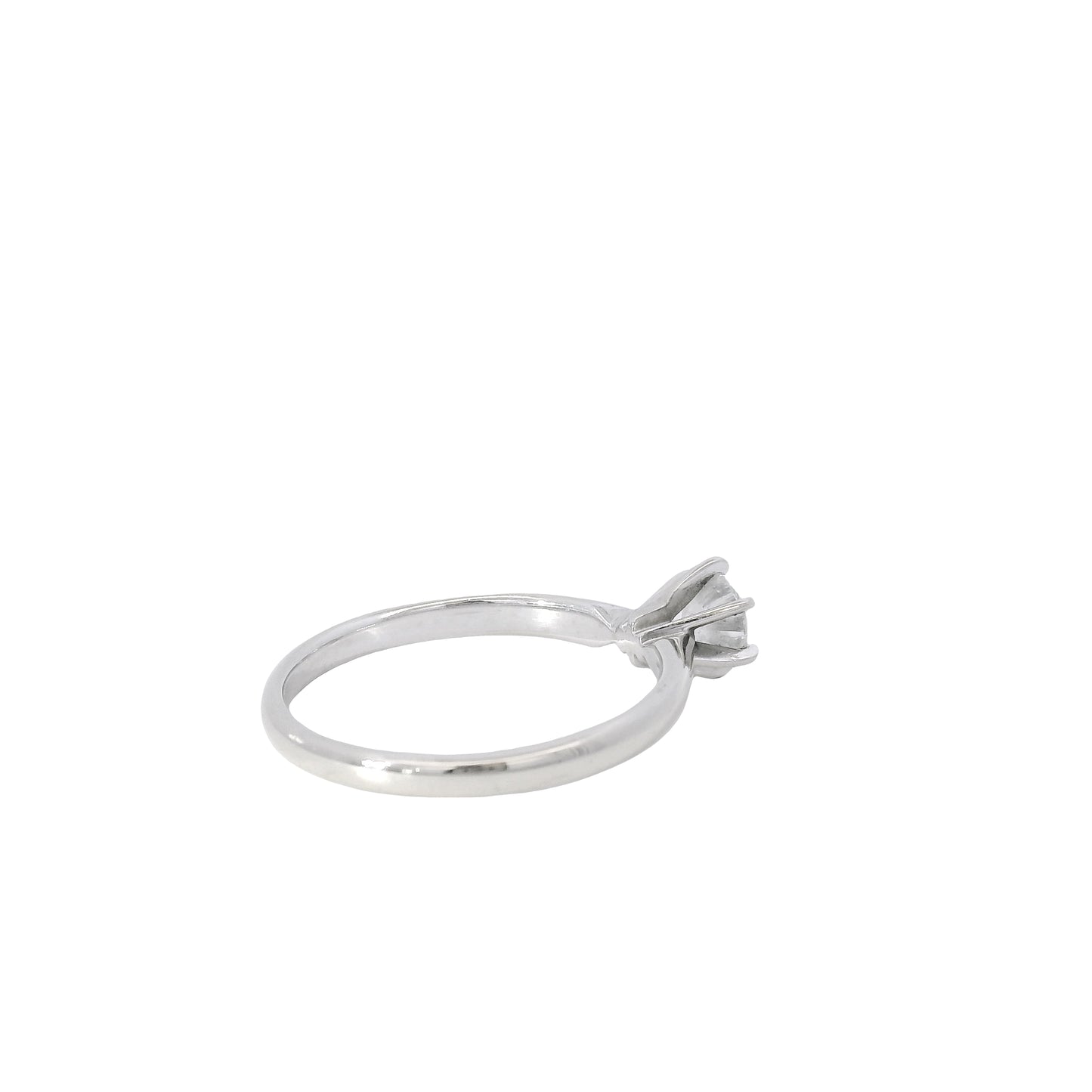 14k White Gold 0.46ct Round Brilliant Diamond Solitaire Engagement Ring