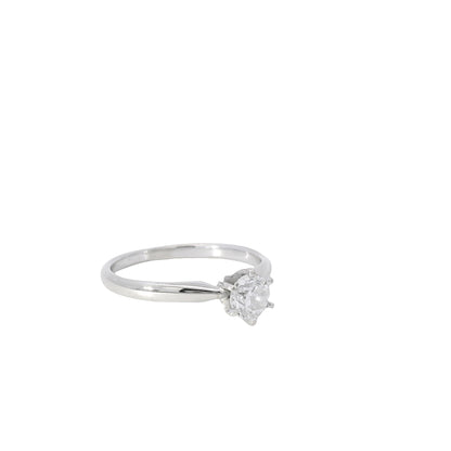 14k White Gold 0.46ct Round Brilliant Diamond Solitaire Engagement Ring