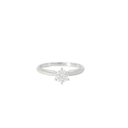 14k White Gold 0.46ct Round Brilliant Diamond Solitaire Engagement Ring