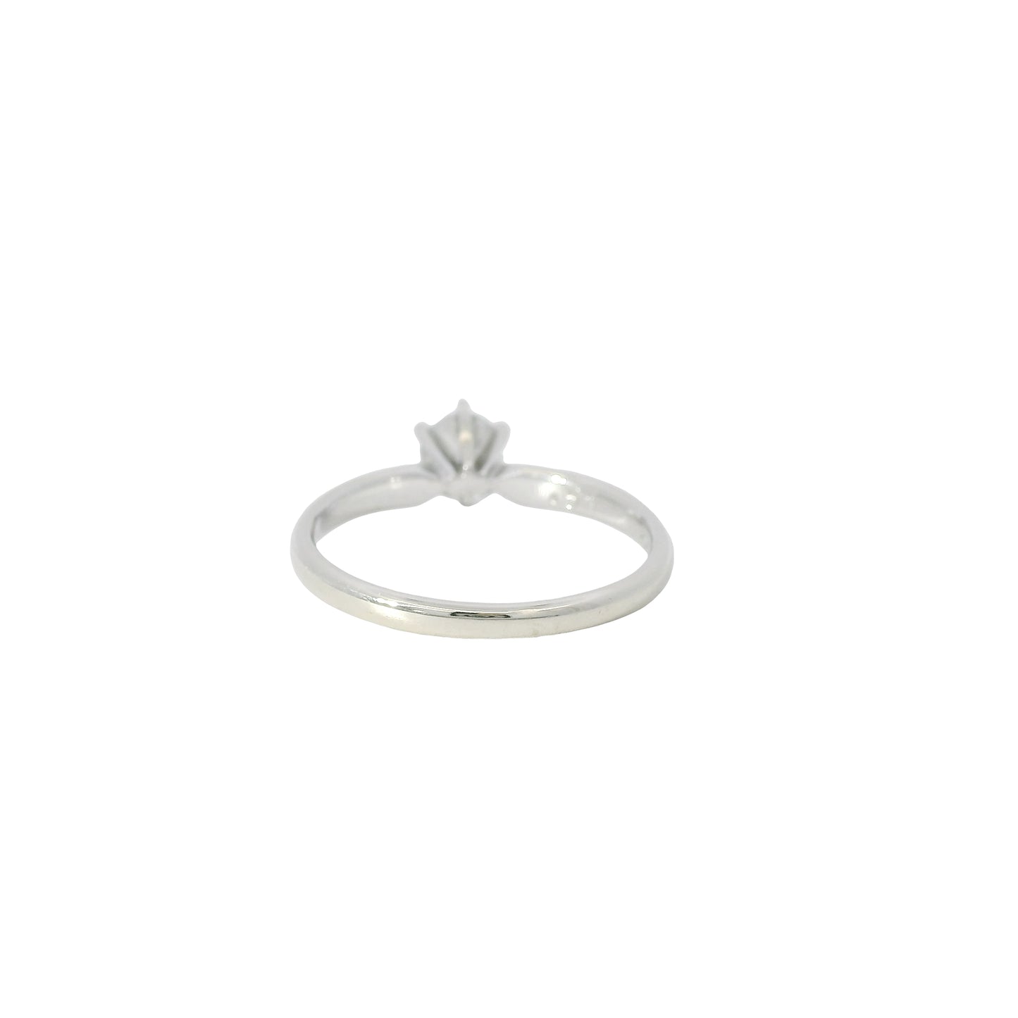 14k White Gold 0.46ct Round Brilliant Diamond Solitaire Engagement Ring