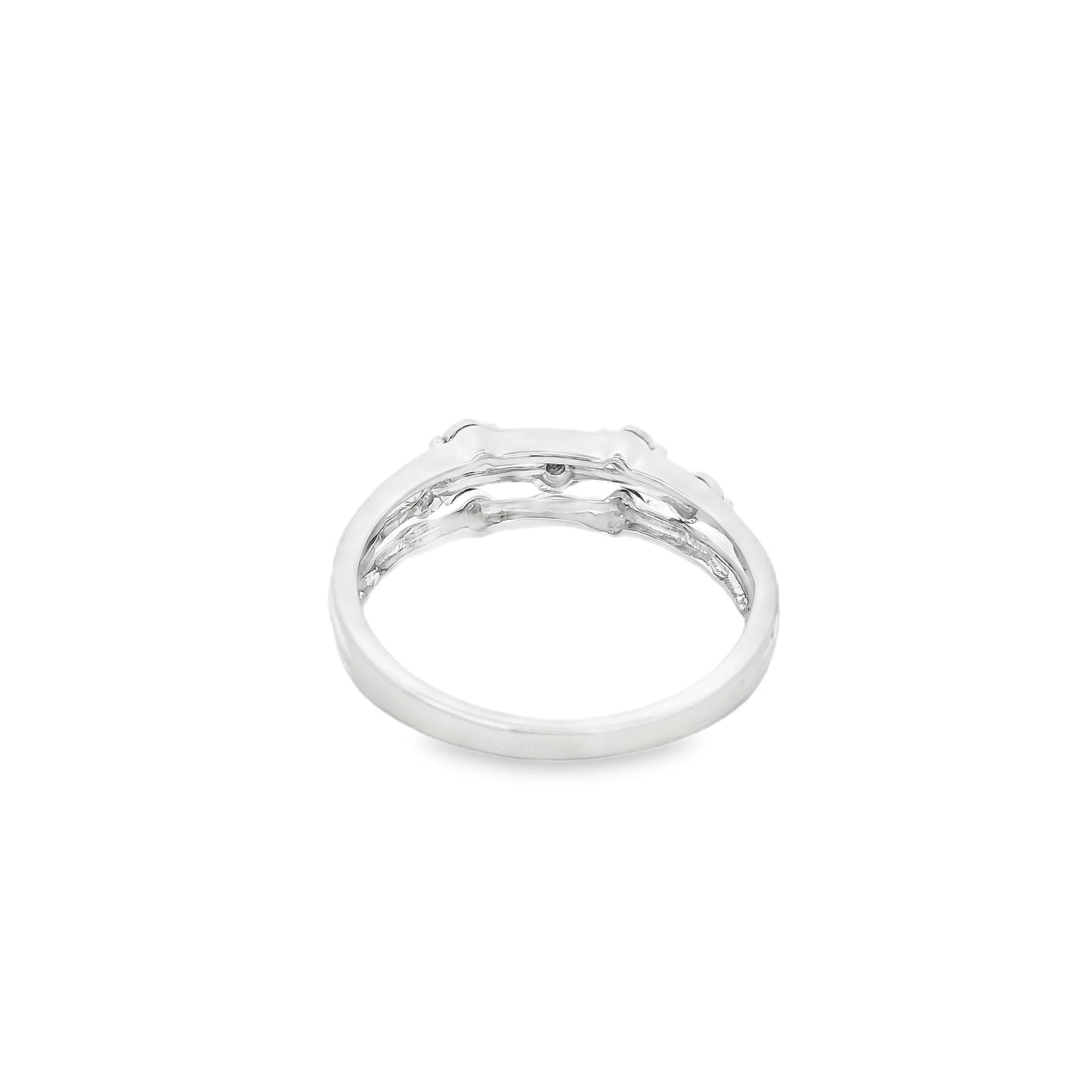 10k White Gold 0.27ctw Diamond Layered Ring