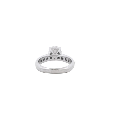 14k White Gold Gabriel &Co 1.6ct Natural Round Brilliant Cut Engagement Ring