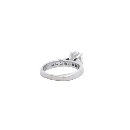 14k White Gold Gabriel &Co 1.6ct Natural Round Brilliant Cut Engagement Ring