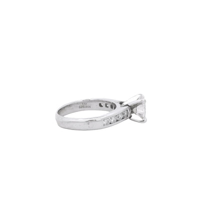 14k White Gold Gabriel &Co 1.6ct Natural Round Brilliant Cut Engagement Ring