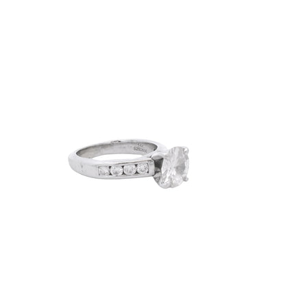 14k White Gold Gabriel &Co 1.6ct Natural Round Brilliant Cut Engagement Ring