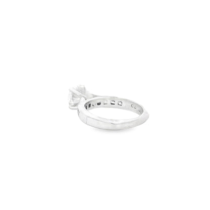 14k White Gold Gabriel &Co 1.6ct Natural Round Brilliant Cut Engagement Ring