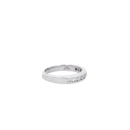 14k White Gold Gabriel &Co 0.54ctw Round Brilliant Cut Diamond Channel-Set Ring