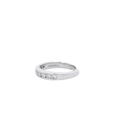 14k White Gold Gabriel &Co 0.54ctw Round Brilliant Cut Diamond Channel-Set Ring