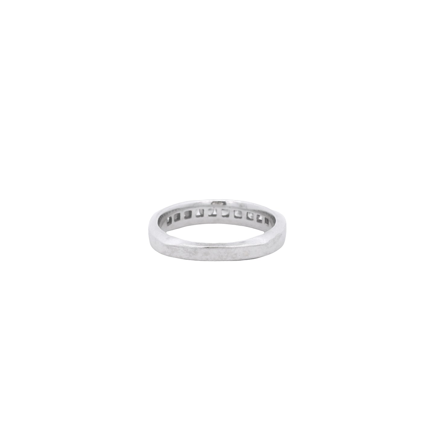 14k White Gold Gabriel &Co 0.54ctw Round Brilliant Cut Diamond Channel-Set Ring