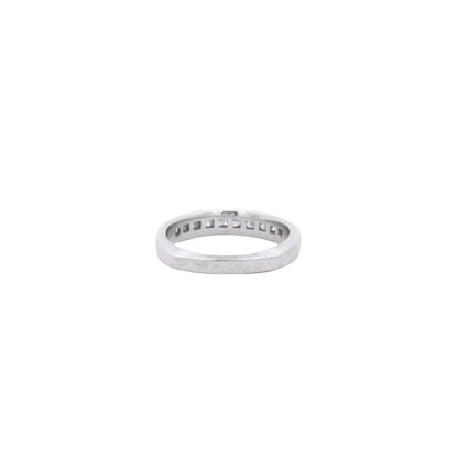 14k White Gold Gabriel &Co 0.54ctw Round Brilliant Cut Diamond Channel-Set Ring