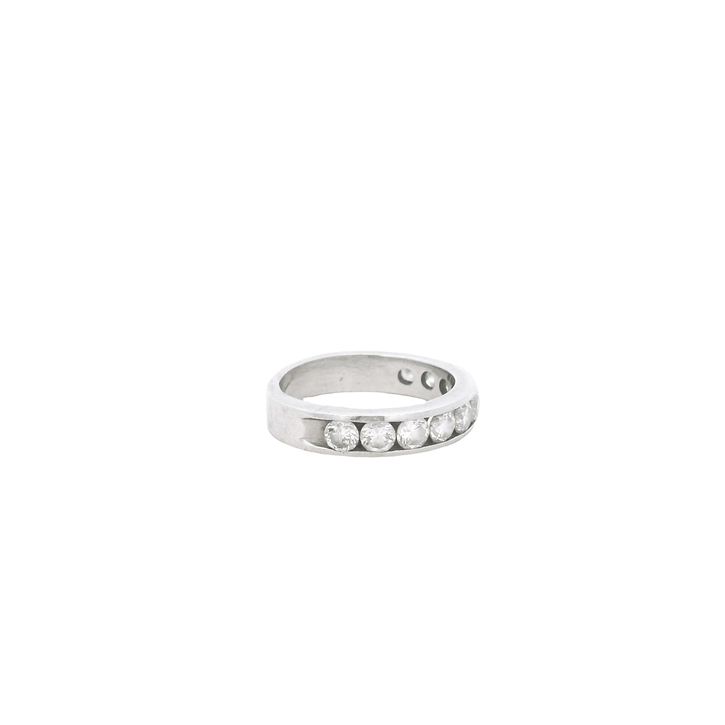 Platinum 0.6ct Round Brilliant Diamond 10 Stone Channel Set Ring