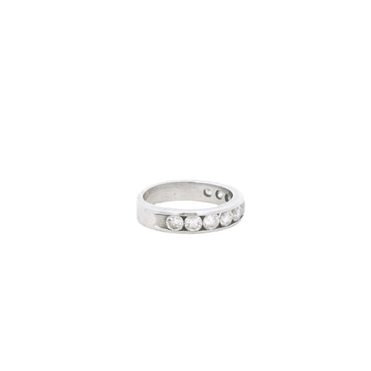 Platinum 0.6ct Round Brilliant Diamond 10 Stone Channel Set Ring
