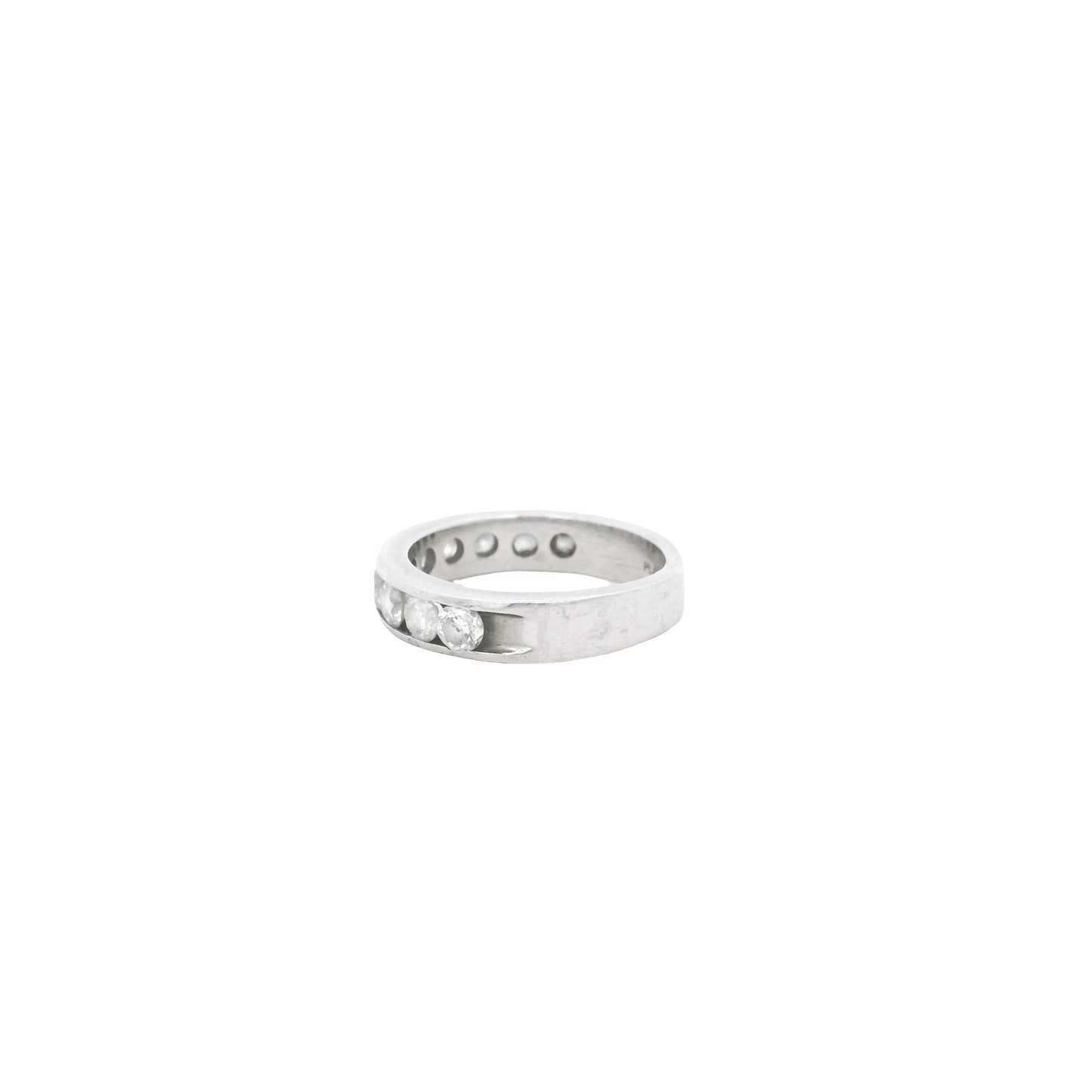 Platinum 0.6ct Round Brilliant Diamond 10 Stone Channel Set Ring