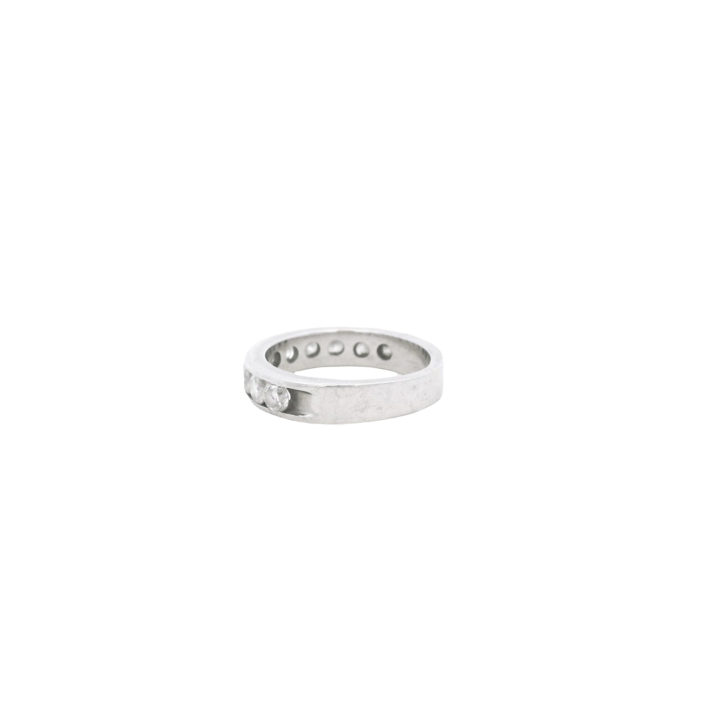 Platinum 0.6ct Round Brilliant Diamond 10 Stone Channel Set Ring