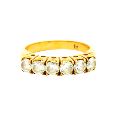 18k Yellow Gold 1.02ct Featuring Six-Stones Prong-set Diamond Ring