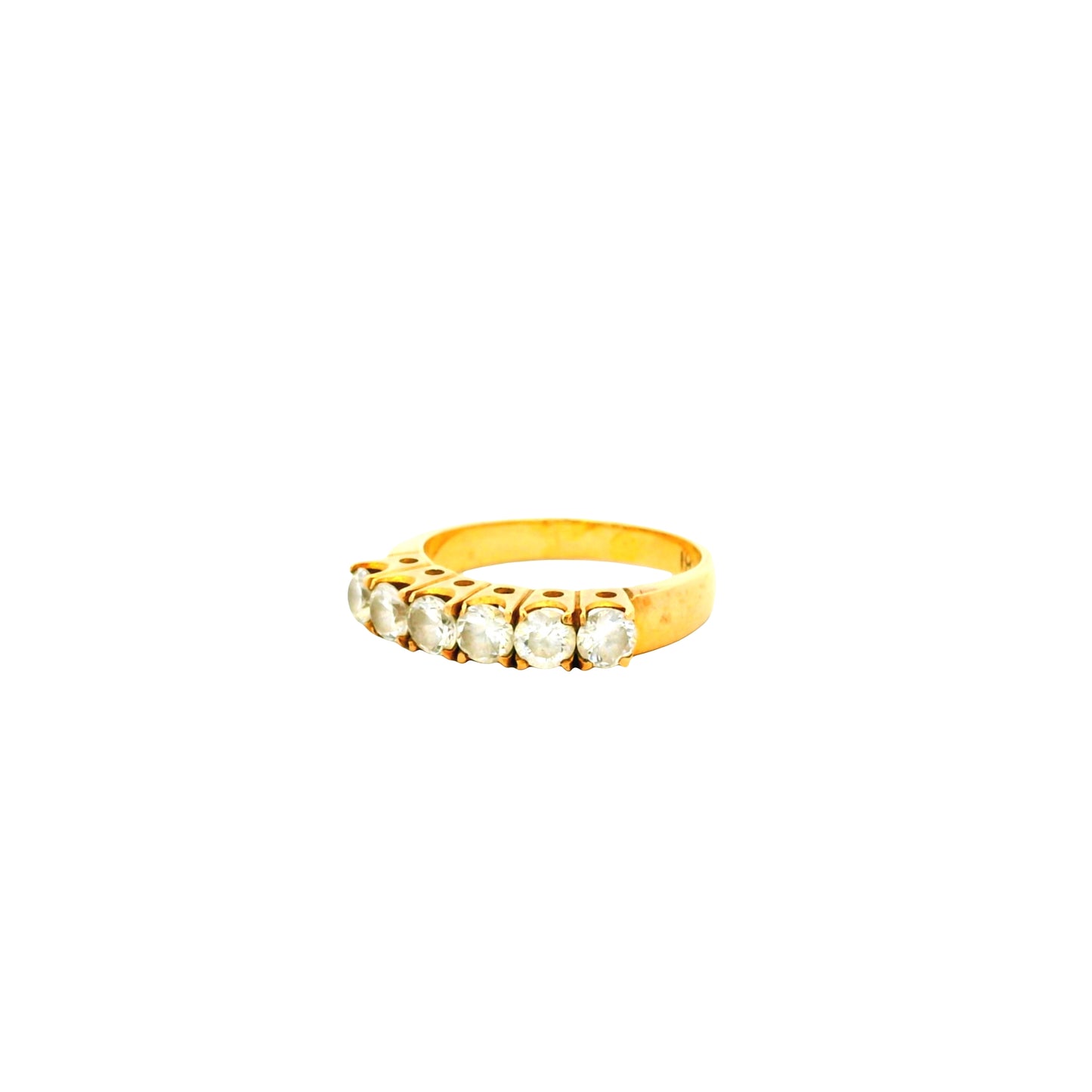 18k Yellow Gold 1.02ct Featuring Six-Stones Prong-set Diamond Ring