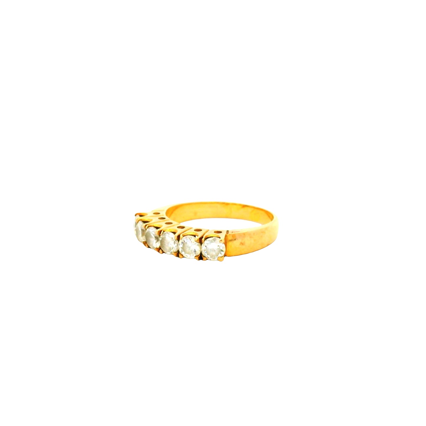 18k Yellow Gold 1.02ct Featuring Six-Stones Prong-set Diamond Ring