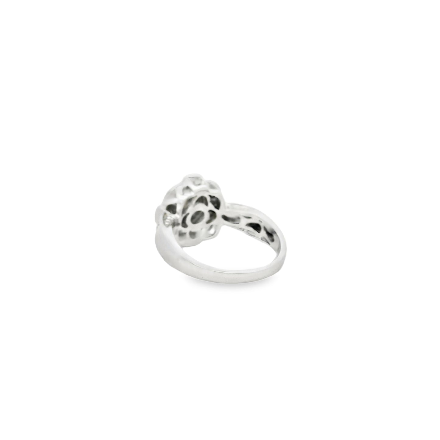 10k White Gold 1.25ct Natural Ethiopian Opal and Diamonds Ring