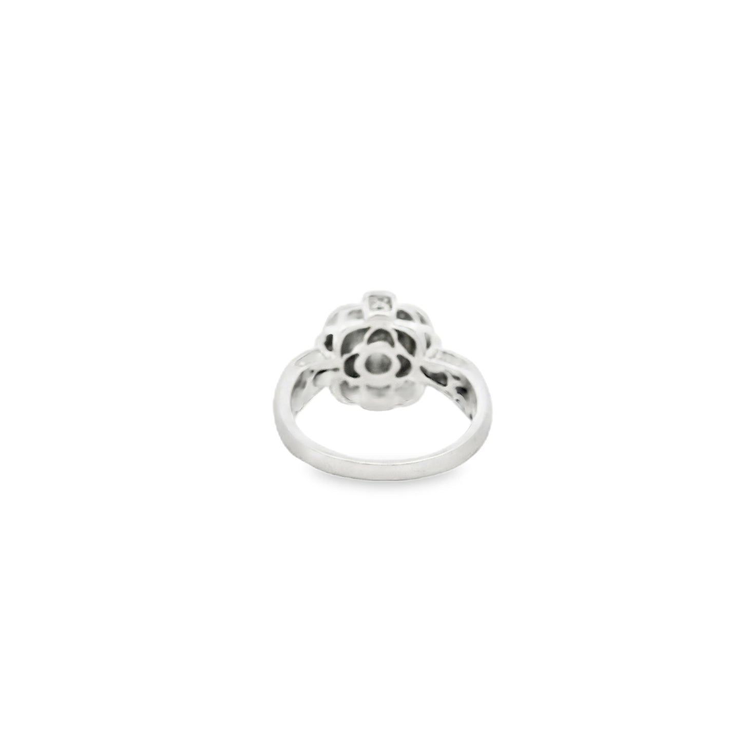 10k White Gold 1.25ct Natural Ethiopian Opal and Diamonds Ring