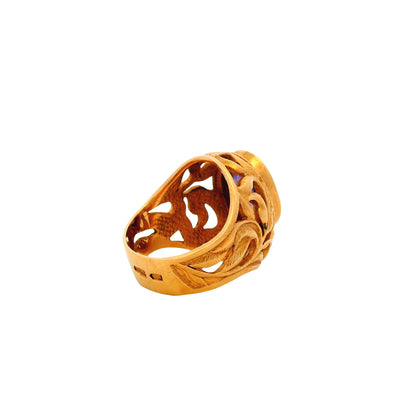 Vintage Floral Desing 14ctw Amethyst Ring