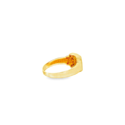 14k Yellow Gold Princess Cut Diamond Halo Ring