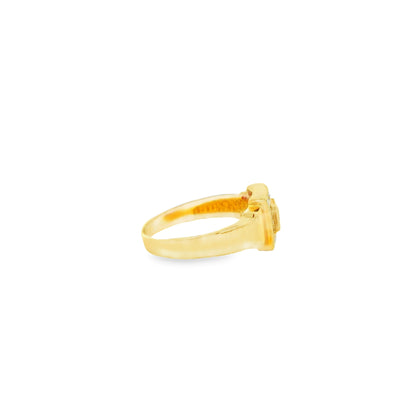 14k Yellow Gold Princess Cut Diamond Halo Ring