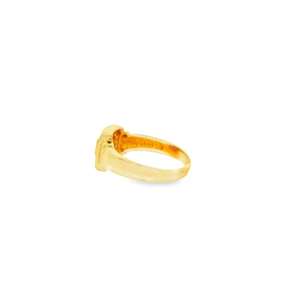 14k Yellow Gold Princess Cut Diamond Halo Ring