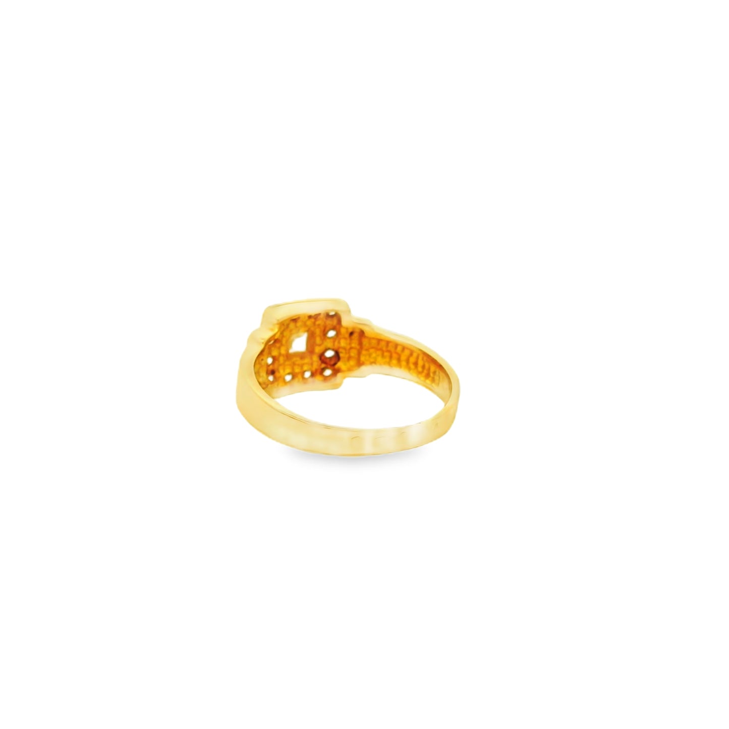 14k Yellow Gold Princess Cut Diamond Halo Ring