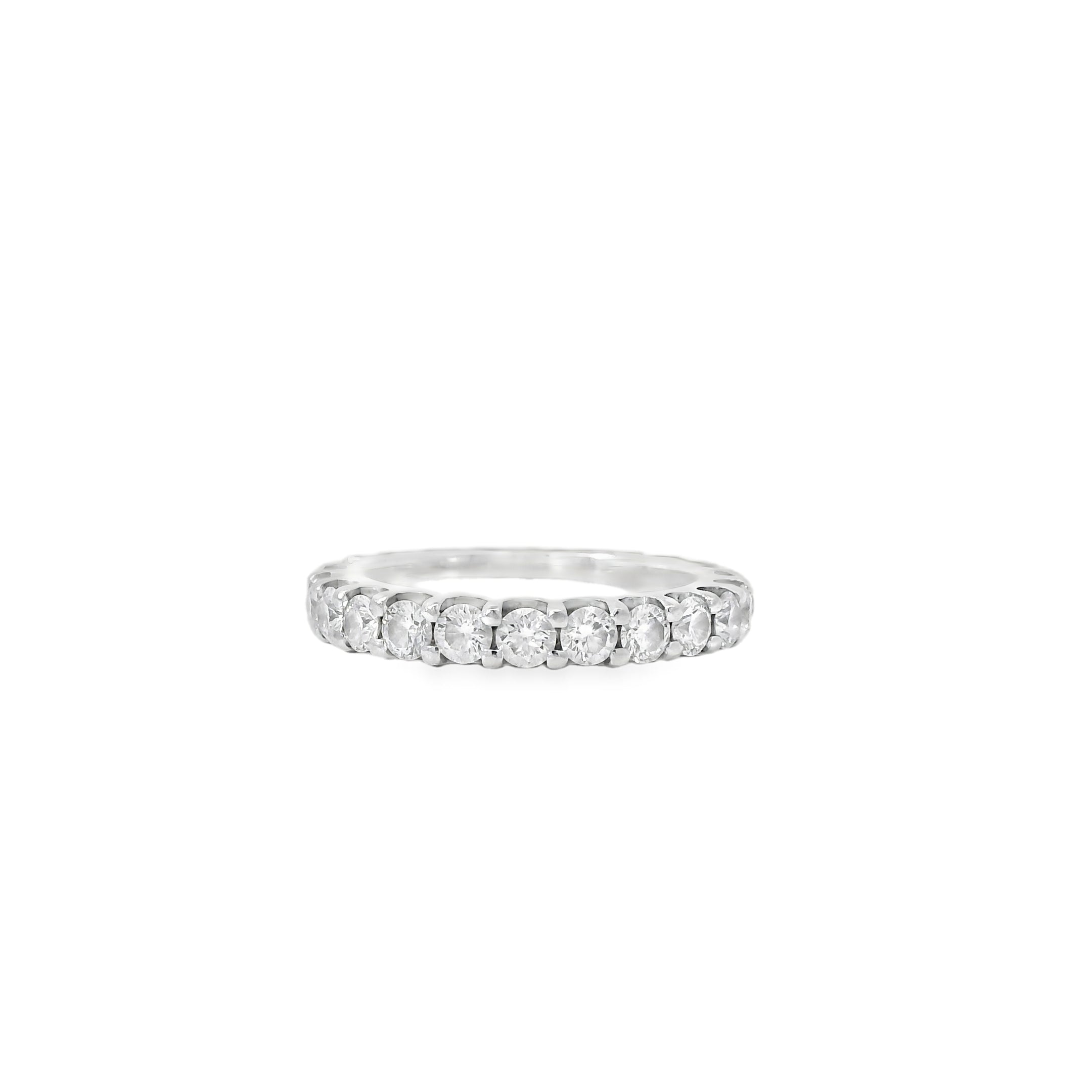 14k White Gold 2.03ct Round Brilliant Diamond Eternity Band