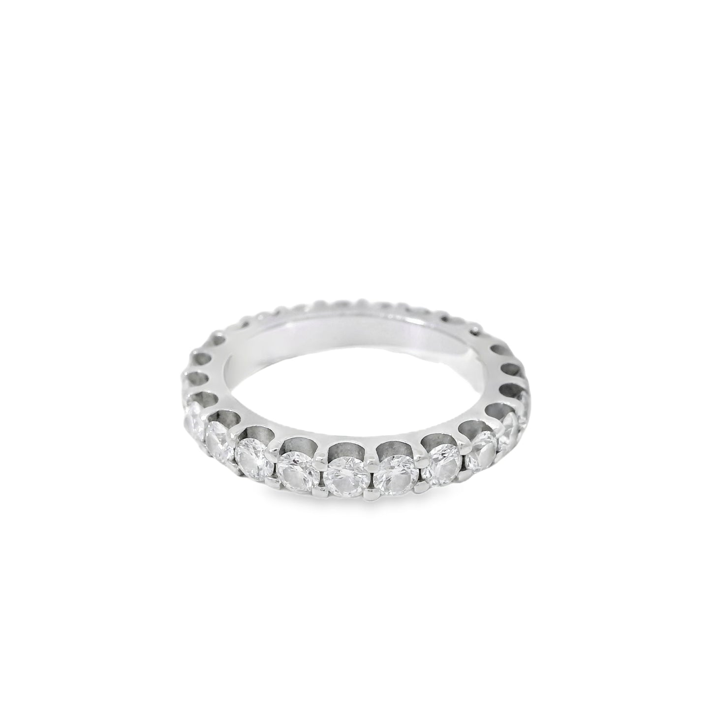 14k White Gold 2.03ct Round Brilliant Diamond Eternity Band