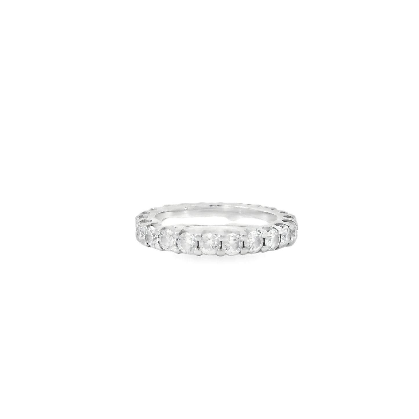 14k White Gold 2.03ct Round Brilliant Diamond Eternity Band