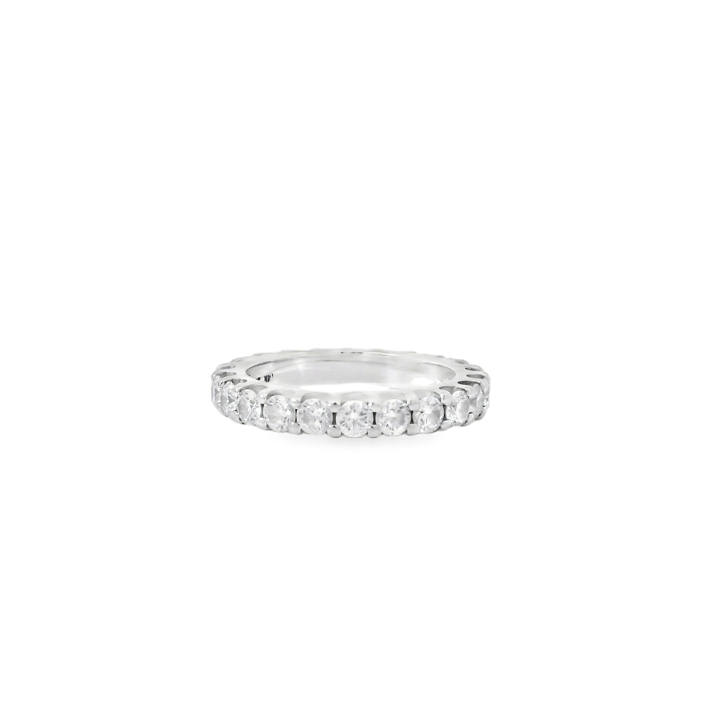 14k White Gold 2.03ct Round Brilliant Diamond Eternity Band
