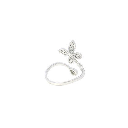 14k White Gold 0.33ctw Round Brilliant Diamonds in a Butterfly Ring