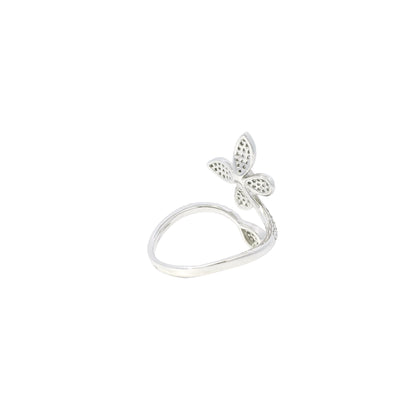 14k White Gold 0.33ctw Round Brilliant Diamonds in a Butterfly Ring