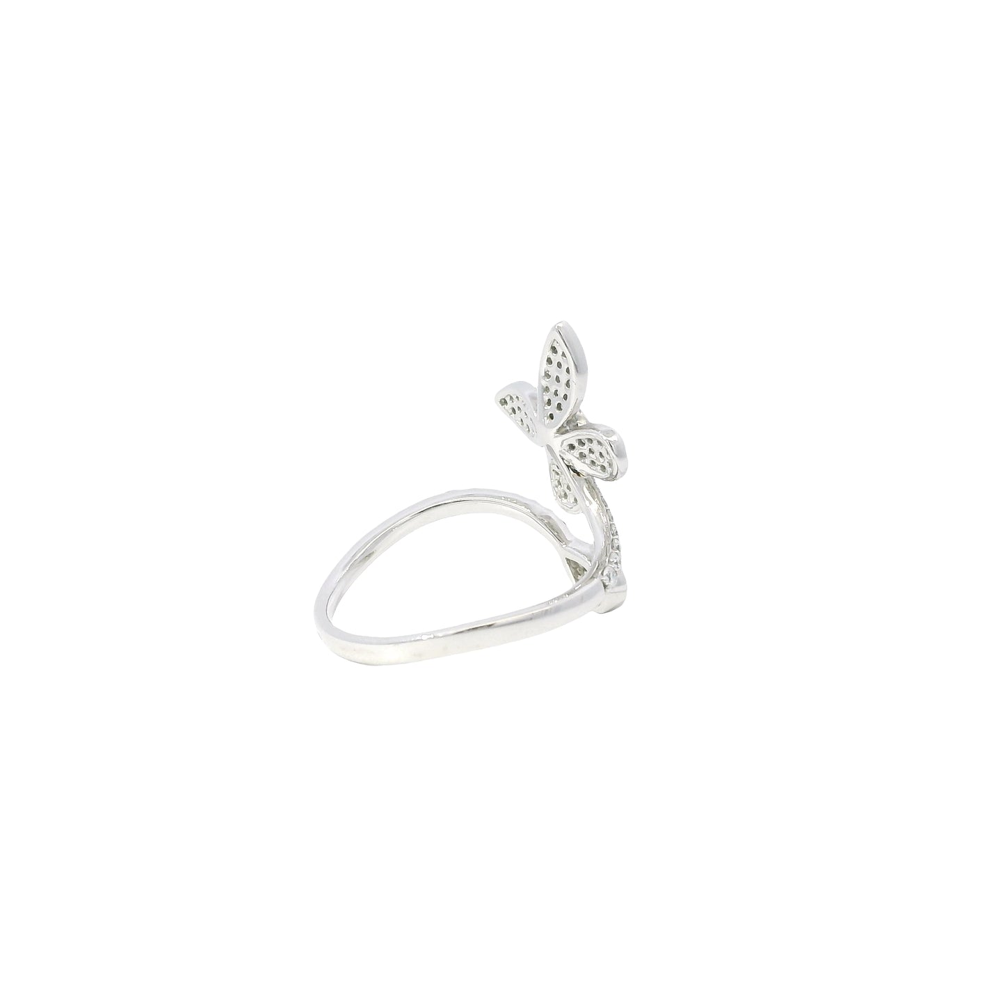 14k White Gold 0.33ctw Round Brilliant Diamonds in a Butterfly Ring