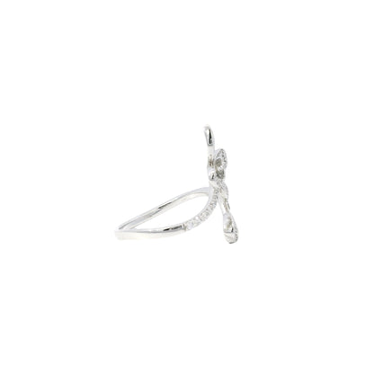 14k White Gold 0.33ctw Round Brilliant Diamonds in a Butterfly Ring