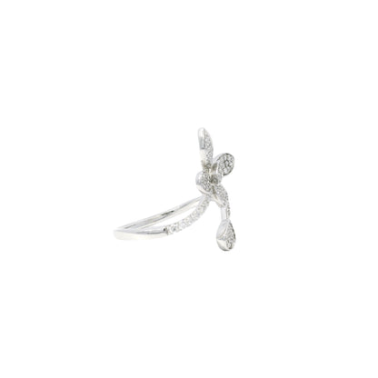 14k White Gold 0.33ctw Round Brilliant Diamonds in a Butterfly Ring