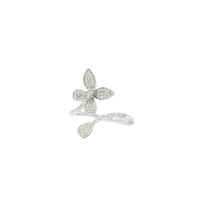 14k White Gold 0.33ctw Round Brilliant Diamonds in a Butterfly Ring