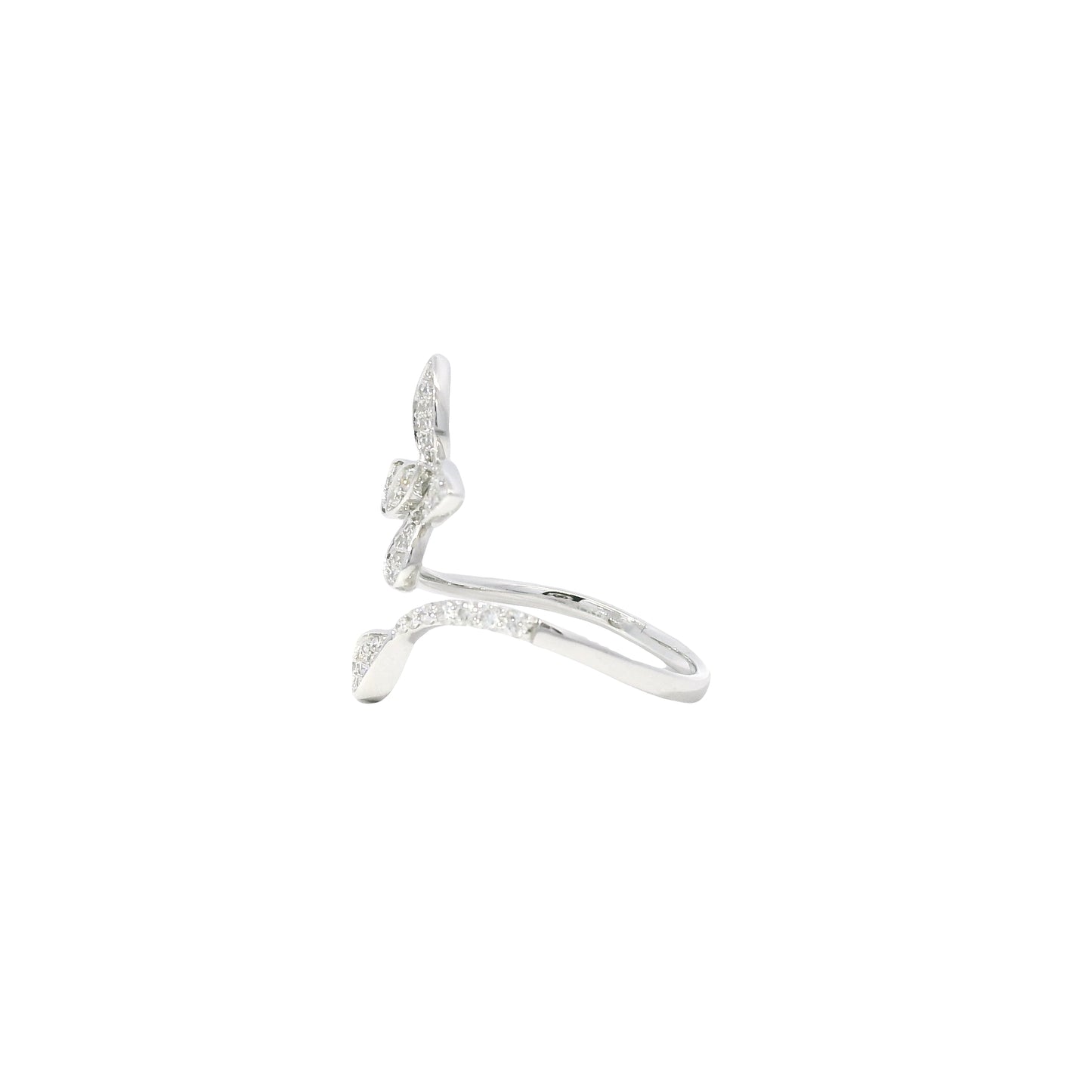 14k White Gold 0.33ctw Round Brilliant Diamonds in a Butterfly Ring