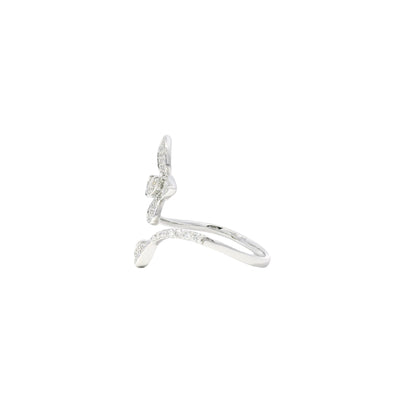 14k White Gold 0.33ctw Round Brilliant Diamonds in a Butterfly Ring