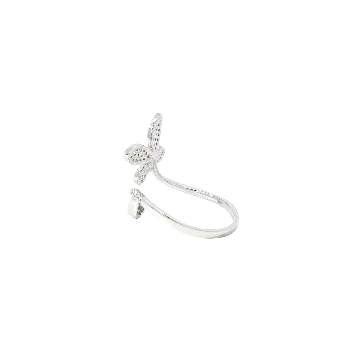14k White Gold 0.33ctw Round Brilliant Diamonds in a Butterfly Ring
